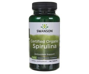 Swanson Certified Organic Spirulina 500 mg, 180 tablets