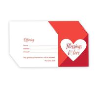Swanson Christian Products Church Offering Envelopes - Cash Envelopes For Tithes And Offering - Blessings & Love (NIV Scripture) - Pack of 100 -