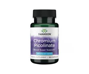 Swanson Chromium Picolinate Blood Sugar Support 200mcg Capsules - 100 Capsules
