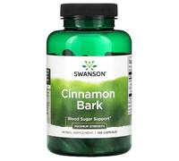 Swanson - Cinnamon Bark, Maximum Strength | Blood Sugar and Metabolic Health - 120 Capsules
