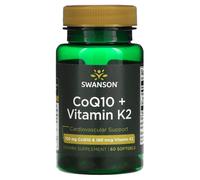 Swanson, CoQ10 + Vitamin K2, 60 Softgels