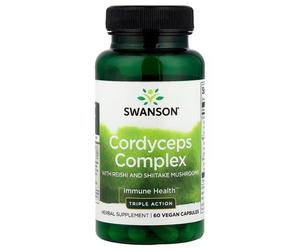 Swanson Cordyceps + Reishi + Shiitake Mushroom Complex Immune Capsules - 60 Vegan Capsules