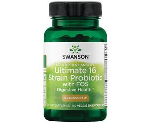 Swanson Dr. Stephen Langer's Probiotic + Fos 3.2 Billion CFU 60 Veg DrCapsules