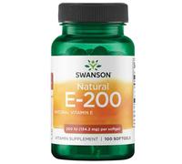 Swanson, E-200, High-Dose Vitamin E, 200IU, 100 Softgels, Gluten-Free, GMO-Free
