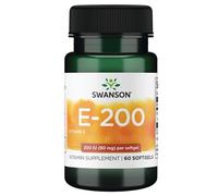 Swanson, E-200, High-Dose Vitamin E, 200IU, 60 Softgels, Gluten-Free, GMO-Free