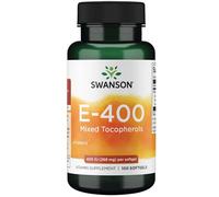 Swanson, E-400 Mixed Tocopherols, High-Dose Vitamin E, 400IU, 100 Softgels, Gluten-Free, GMO-Free