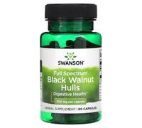 Swanson Full Spectrum Black Walnut Hulls Digestive Support 500mg Capsules - 60 Capsules