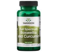 Swanson, Full Spectrum Boswellia and Curcumin, Frankincense and Turmeric, 60 Capsules, High Dose, Soy Free, Gluten Free, Non-GMO