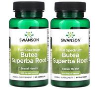 SWANSON Full Spectrum Butea Superba Root 400 mg, 2 Bottles, 120 Capsules Pack