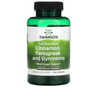 Swanson - Full Spectrum Cinnamon, Fenugreek and Gymnema | Blood Sugar and Metabolism Support - 120 Capsules