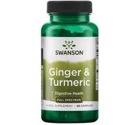Swanson Ginger & Turmeric antioxidant support for digestive health 60 pcs, capsule