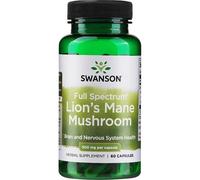 Swanson Lion's Mane Mushroom Lion's Mane Mushroom for brain and nervous system health 60 pcs, capsule, 500 mg