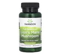 Swanson - Full Spectrum Lion's Mane Mushroom | Traditional Cognitive & Nerve Support | 500mg per Capsule - 60 Capsules