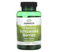 Swanson - Full Spectrum Schizandra Berries | Adaptogenic Liver & Vitality Support | 500mg - 90 Capsules