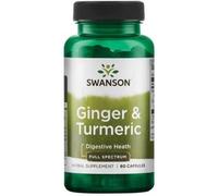 Swanson Ginger & Turmeric antioxidant support for digestive health 60 pcs, capsule
