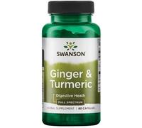 Swanson Ginger & Turmeric antioxidant support for digestive health 60 pcs, capsule