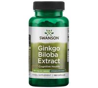 Swanson Ginkgo Biloba 120 Capsules Memory Focus Brain Support & Circulation