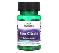 Swanson - Iron Citrate | Gentle, Bioavailable Iron Source | Supports Red Blood Cell Formation & Energy - 60 Capsules