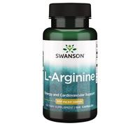 Swanson L-Arginine 500 mg 100 Capsules, Amino Acid, Cardiovascular Health