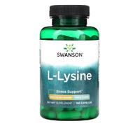 Swanson - L-Lysine Free-from Formula | Essential Amino Acid for Immune & Collagen Support | 500mg per Capsule - 100 Capsules