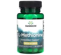 Swanson - L-Methionine | Essential Amino Acid for Protein Metabolism | 500mg Capsules - 30 Count