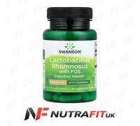 SWANSON LACTOBACILLUS RHAMNOSUS with FOS 5 billion CFU NutraFlora 60 vegan caps