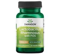 Swanson, Lactobacillus Rhamnosus with FOS (Fructooligosaccharide), 5 Billion CFU, 60 Capsules, Lab-Tested, Soy-Free, Gluten-Free, GMO-Free