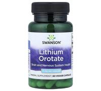 Swanson Lithium Orotate 5 mg -60 Veggie Capsules - Brain and Nervous System