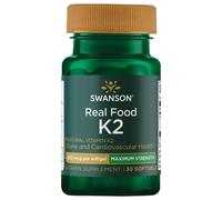 Swanson Maximum Strength, Real Food Vitamin K2, 200mcg 30 Softgels Bone Health