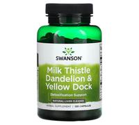 Swanson Milk Thistle + Dandelion + Yellow Dock Liver Health Capsules - 120 Capsules