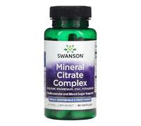 Swanson - Multi-Mineral Citrate Complex | Balanced Blend of Essential Minerals in Citrate Form | Bioavailable Mineral Support - 60 Capsules