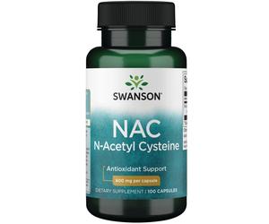 Swanson N-Acetyl Cysteine 600 mg 100 Capsules, NAC, Antioxidant Support