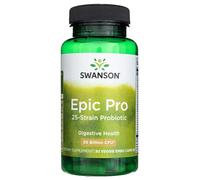 Swanson Probiotics Epic Pro 25-Strain Probiotic, 30 Vegetarian Capsules