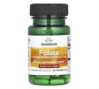 Swanson - Quatrefolic Folate 400mcg | 4th Generation Active Folic Acid | Bioavailable Methylated Form - 30 Capsules