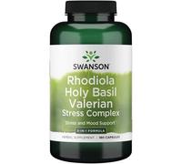 Swanson Rhodiola Holy Basil Valerian Stress Complex Capsules 180 Capsules