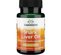 Swanson Shark Liver Oil, 550mg - 60 softgels Immune Cardiovascular Health
