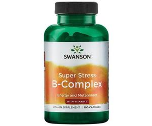 Swanson Super Stress B-Complex With Vitamin C 100 Capsules