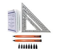 Swanson Tool Co S0101CP216 Value Pack includes 7-Inch Speed Square with Blue Book and 2-Pack AlwaysSharp Carpenter Pencils with Extra Black Graphite Replacement Tips