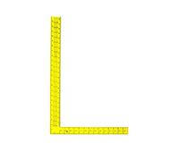 Swanson Tool TS154 Steel Rafter Square 16-Inch X 24-Inch (Yellow with Black Gradations)