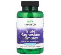 Swanson - Triple Magnesium Complex | Essential Mineral for Bone and Muscle Health | 400mg Capsules - 100 Count