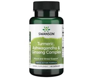 Swanson Turmeric Ashwagandha & Ginseng Complex Capsules 60 Capsules