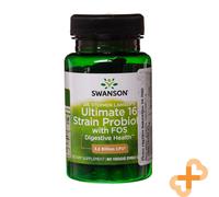 SWANSON Ultimate 16 Strain Probiotic with FOS 60 Capsules Digestive Health