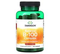 Swanson Vitamin B-100 Complex Daily Wellness Support Capsules - 100 Capsules