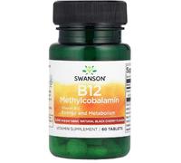 Swanson - Vitamin B-12 Methylcobalamin, 2500mcg Cherry | Energy and Nerve Health - 60 Tablets