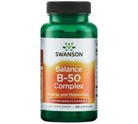 Swanson Vitamin B Complex Energy Metabolism Balance B-50 Capsules - 100 Capsules