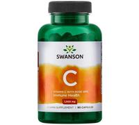 Swanson Vitamin C with Rose Hips Vitamin C with Rose Hips for absorption and enhance antioxidant potency 90 pcs, capsule, 1000 mg