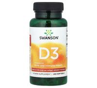 Swanson High Potency Vitamin D3 Vitamin D3 for bone and immune health 250 pcs, softgels, 5000 IU (125 mcg)