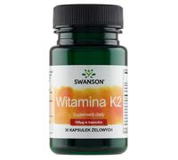 Swanson Highly Efficient Natural Vitamin K2 (Menaquinone-7 from Natto) Vitamín K2 for bone and cardiovascular health 30 pcs, softgels, 100 mcg