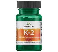 Swanson Highly Efficient Natural Vitamin K2 (Menaquinone-7 from Natto) Vitamín K2 for bone and cardiovascular health 30 pcs, softgels, 100 mcg