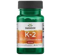 Swanson Highly Efficient Natural Vitamin K2 (Menaquinone-7 from Natto) Vitamín K2 for bone and cardiovascular health 30 pcs, softgels, 100 mcg